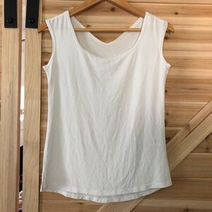 Salts & West Bamboo Cotton Reversible Tank S White